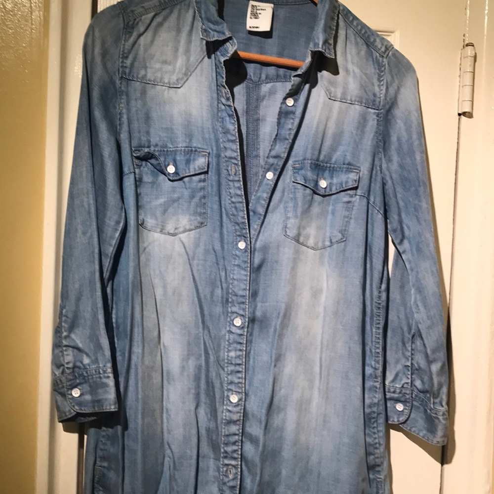 Denim shirt dress